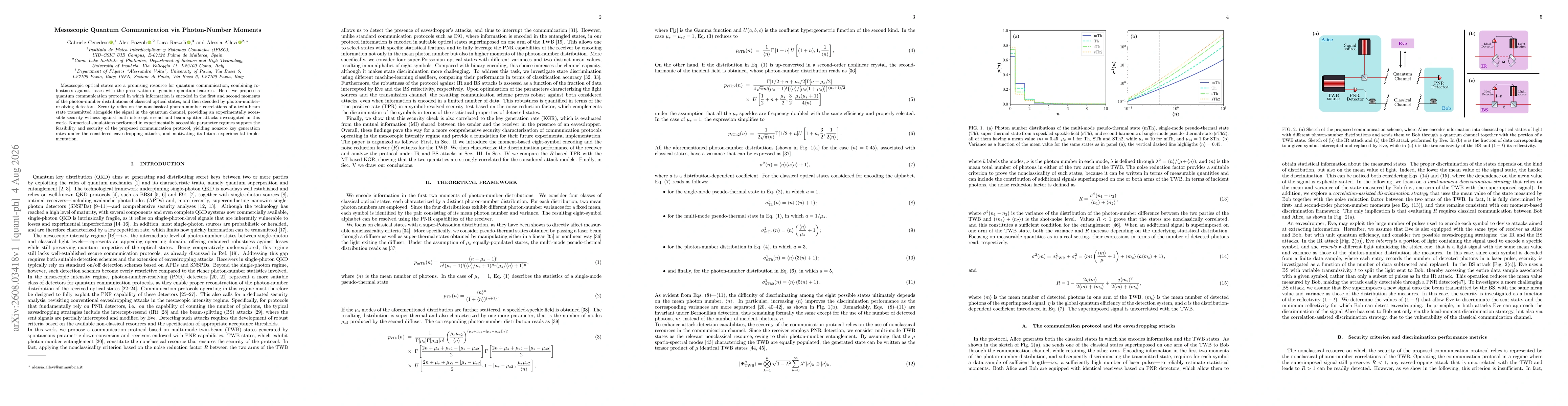 Thumbnail for Mesoscopic Quantum Communication via Photon-Number Moments
