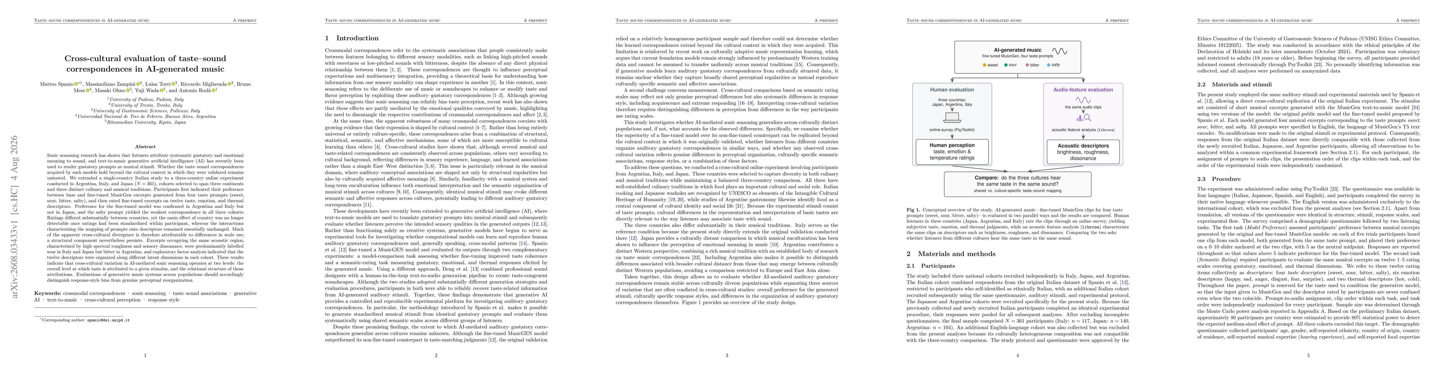 Thumbnail for Cross-cultural evaluation of taste-sound correspondences in AI-generated music