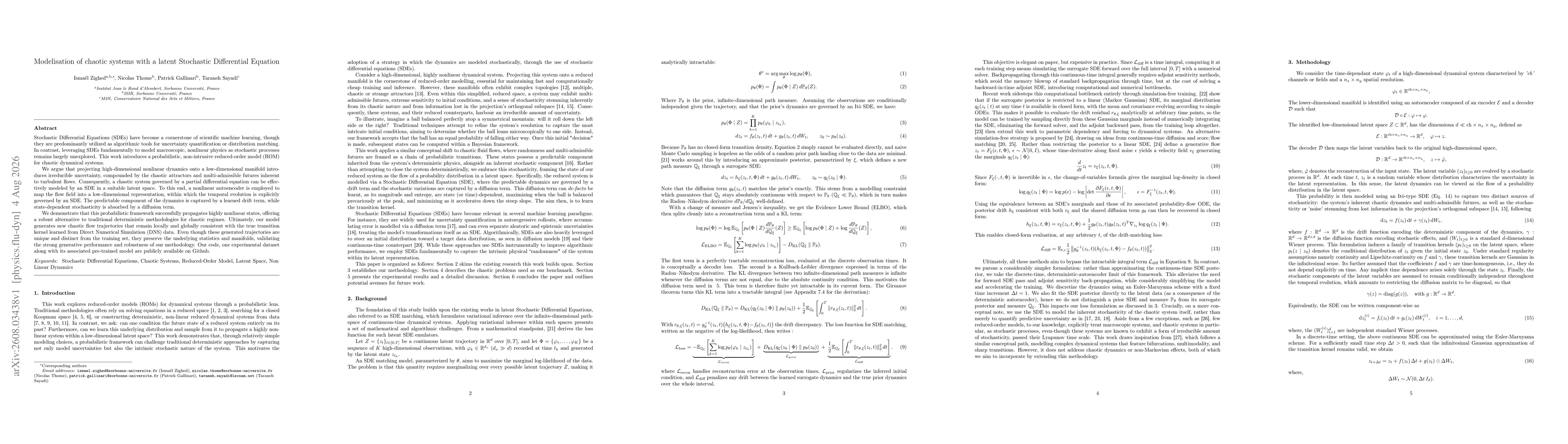 Thumbnail for Modelisation of chaotic systems with a latent Stochastic Differential Equation