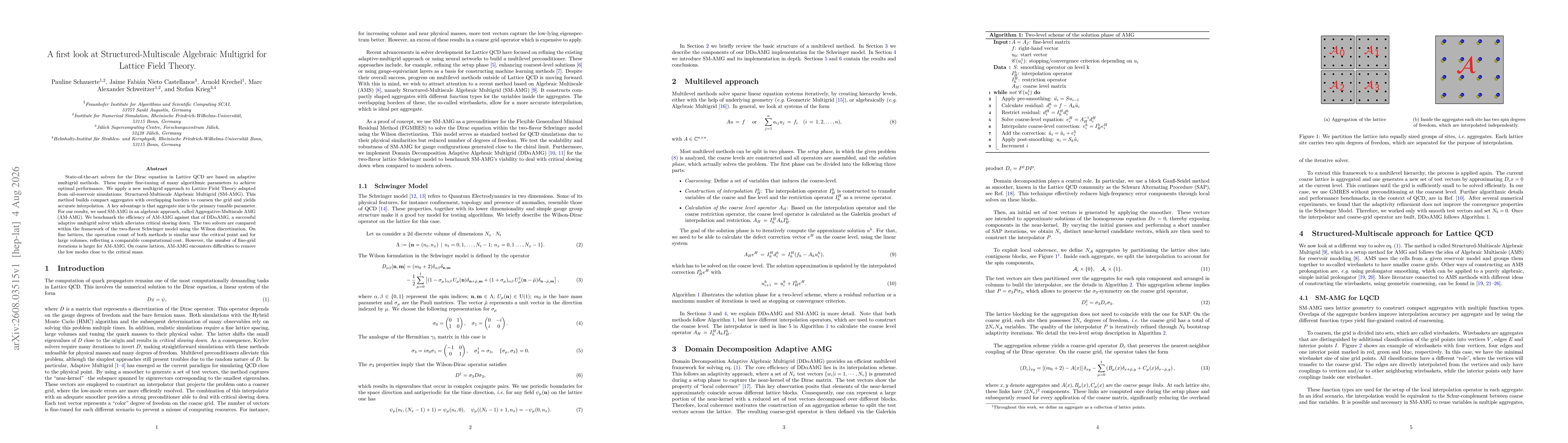 Thumbnail for A first look at Structured-Multiscale Algebraic Multigrid for Lattice Field Theory