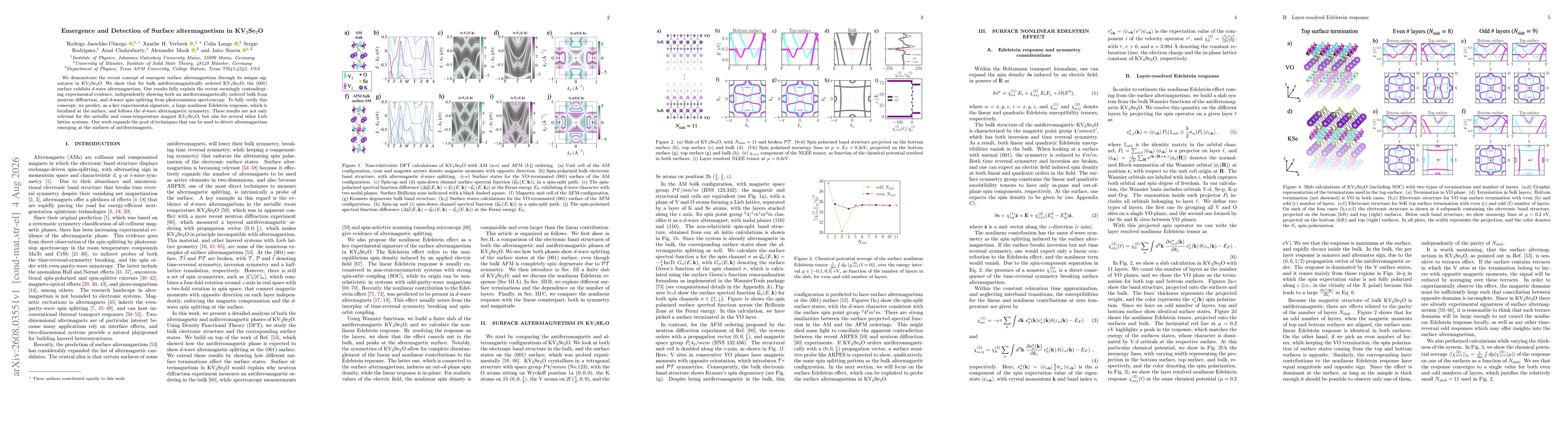 Thumbnail for Emergence and Detection of Surface altermagnetism in KV$_2$Se$_2$O