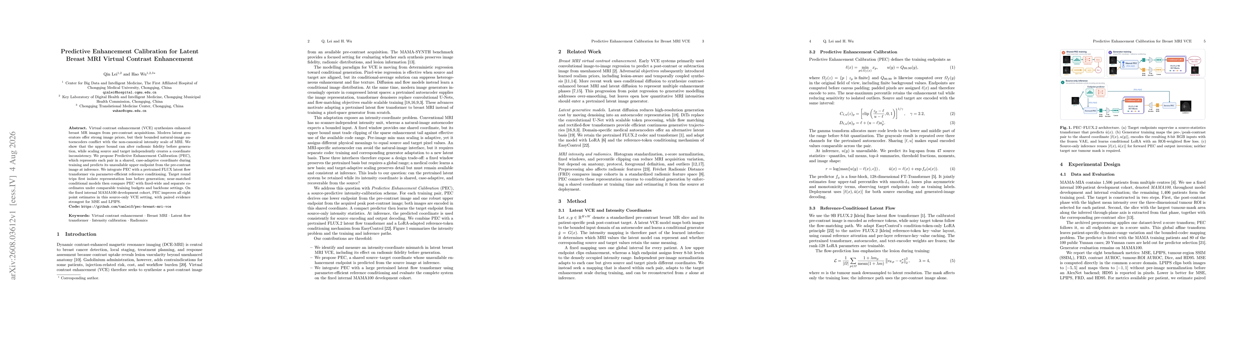 Thumbnail for Predictive Enhancement Calibration for Latent Breast MRI Virtual Contrast Enhancement