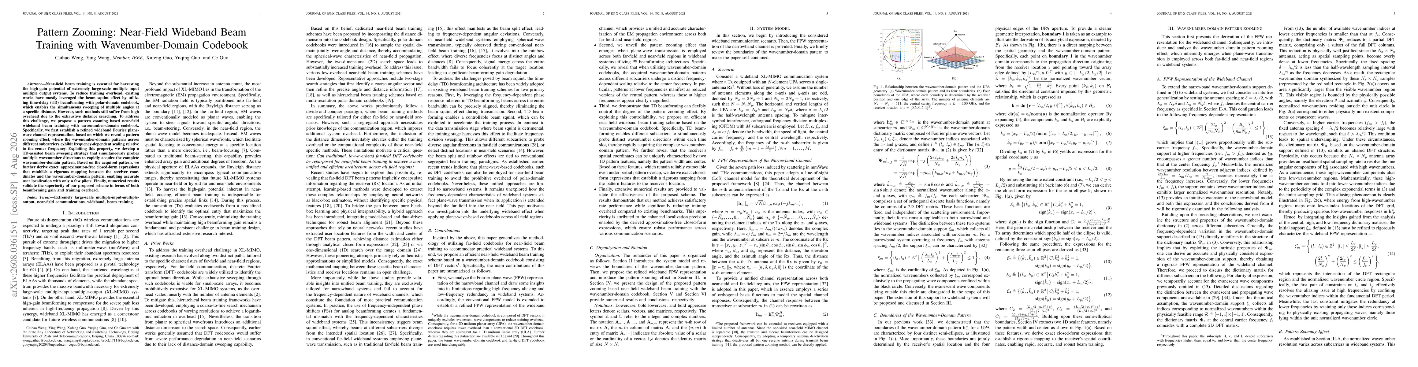Thumbnail for Pattern Zooming: Near-Field Wideband Beam Training with Wavenumber-Domain Codebook
