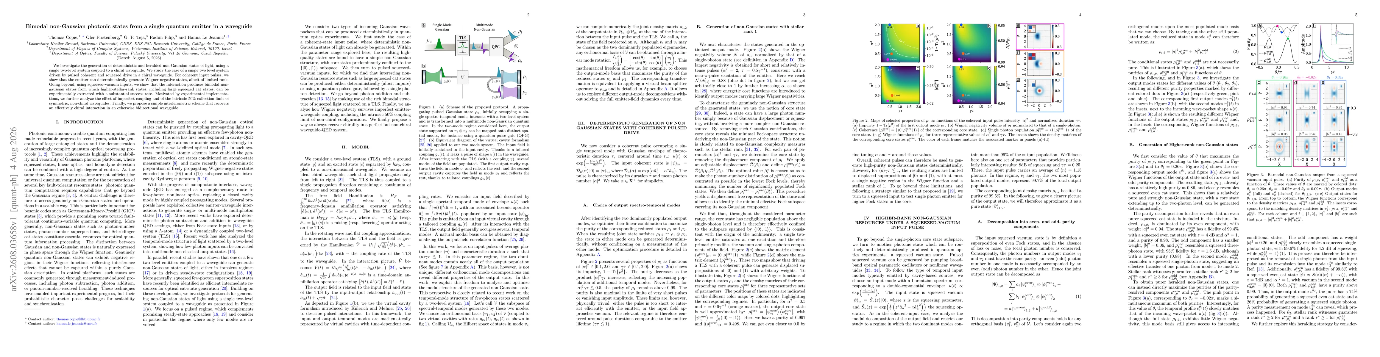 Thumbnail for Bimodal non-Gaussian photonic states from a single quantum emitter in a waveguide