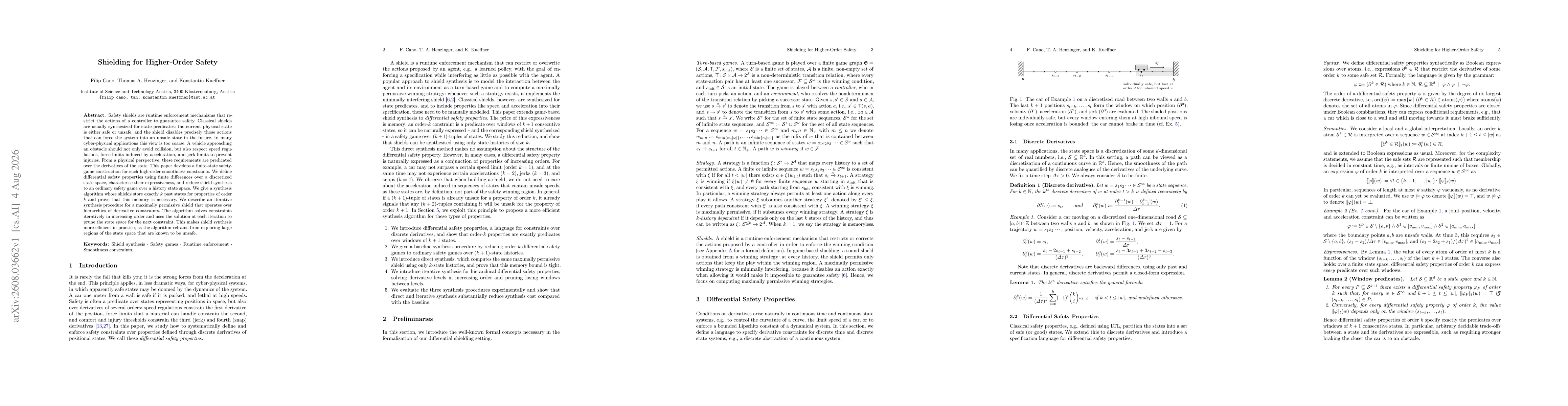 Thumbnail for Shielding for Higher-Order Safety