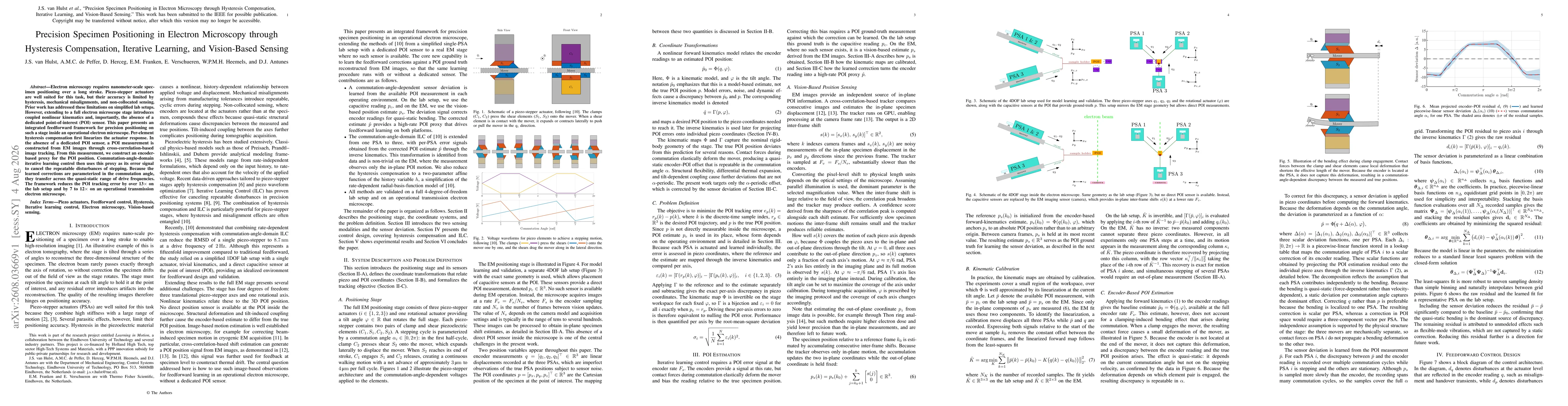 Thumbnail for Precision Specimen Positioning in Electron Microscopy through Hysteresis Compensation, Iterative Learning, and Vision-Based Sensing