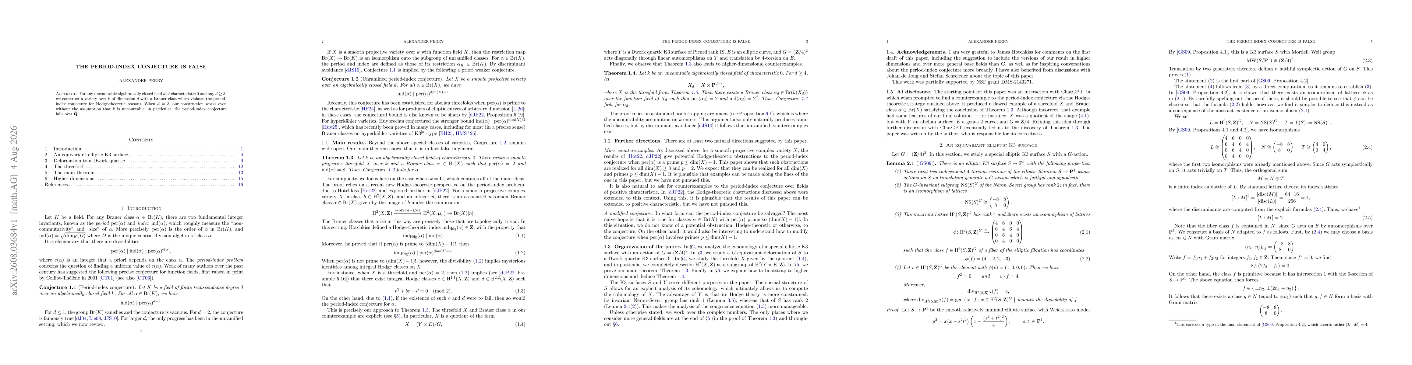 Thumbnail for The period-index conjecture is false