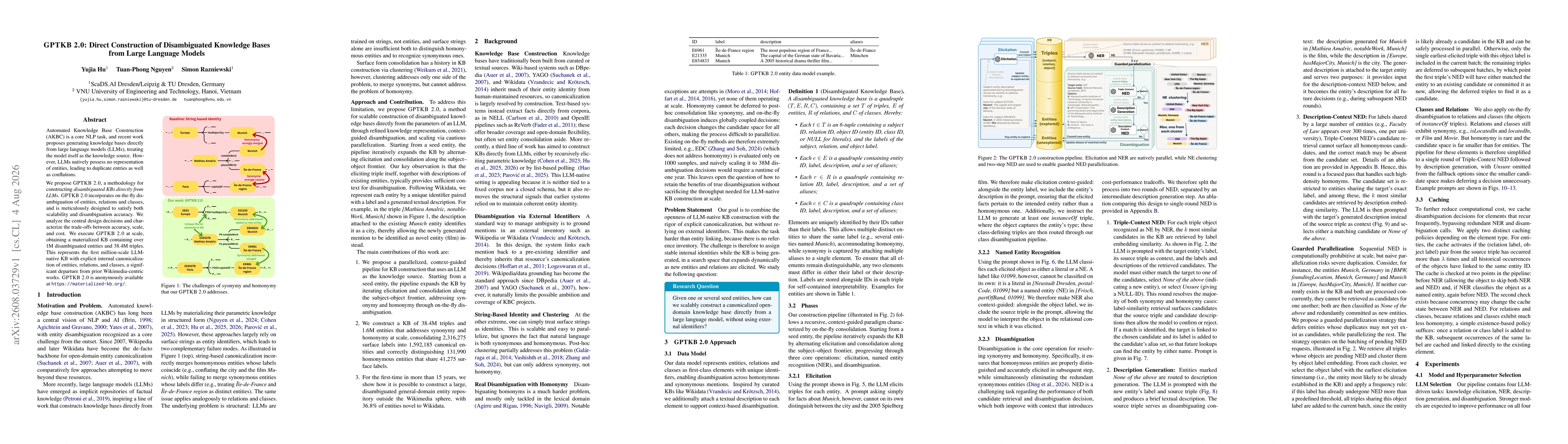 Thumbnail for GPTKB 2.0: Direct Construction of Disambiguated Knowledge Bases from Large Language Models