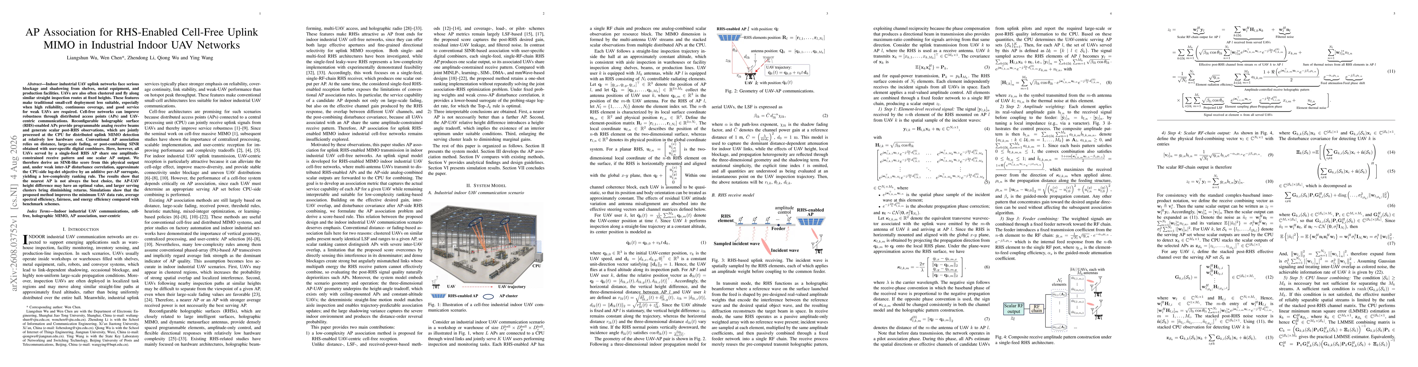 Thumbnail for AP Association for RHS-Enabled Cell-Free Uplink MIMO in Industrial Indoor UAV Networks