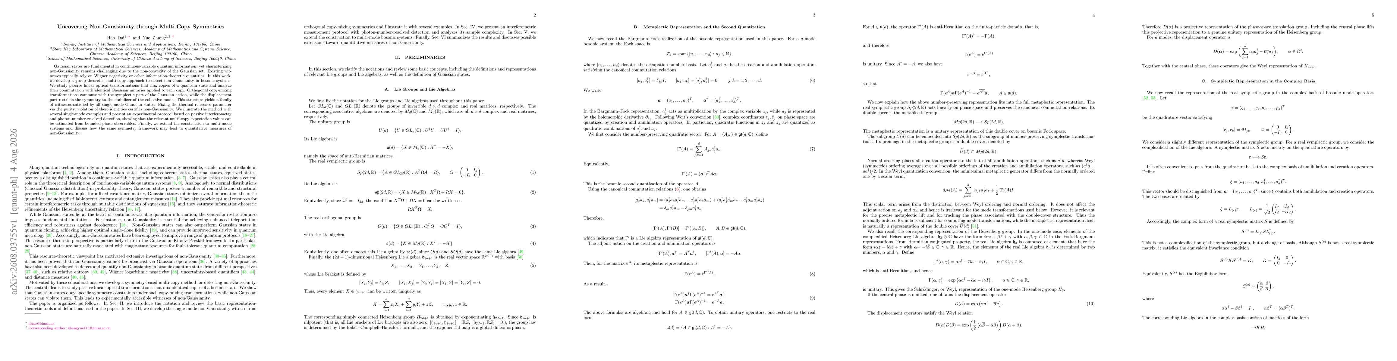 Thumbnail for Uncovering Non-Gaussianity through Multi-Copy Symmetries