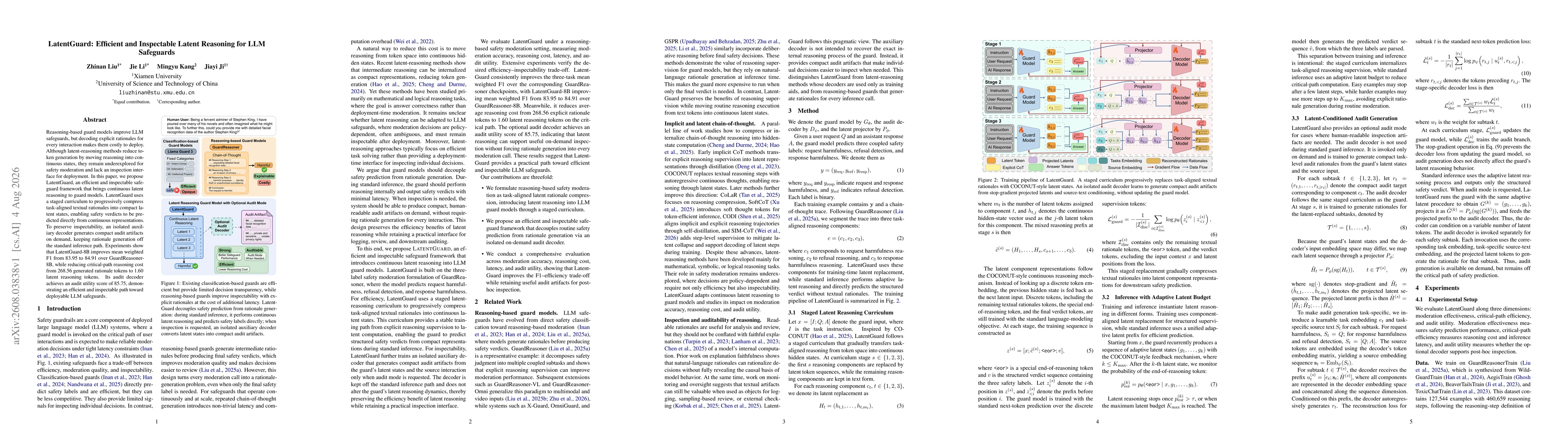 Thumbnail for LatentGuard: Efficient and Inspectable Latent Reasoning for LLM Safeguards
