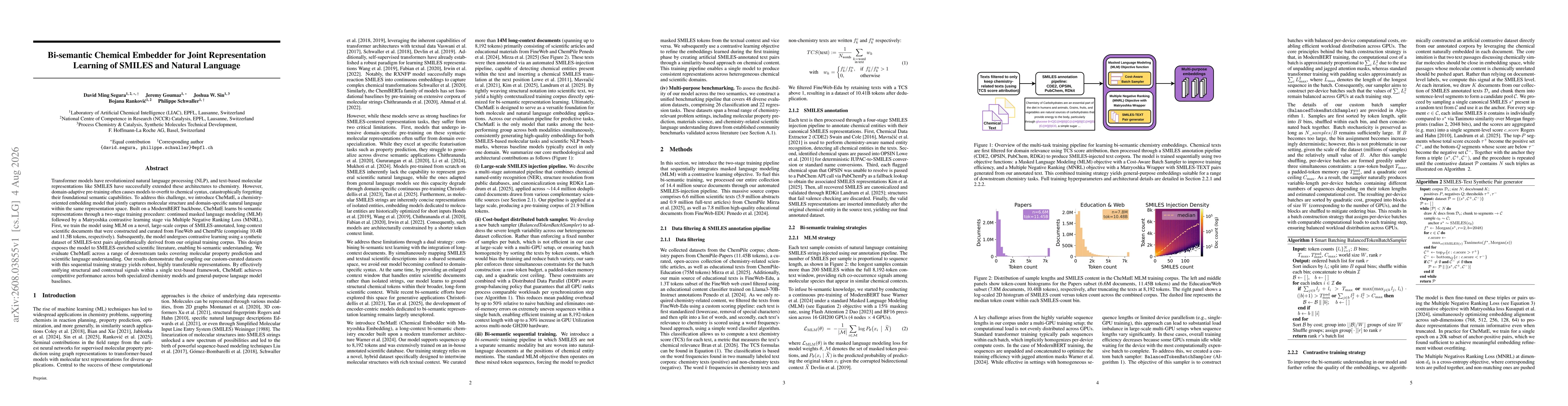 Thumbnail for Bi-semantic Chemical Embedder for Joint Representation Learning of SMILES and Natural Language