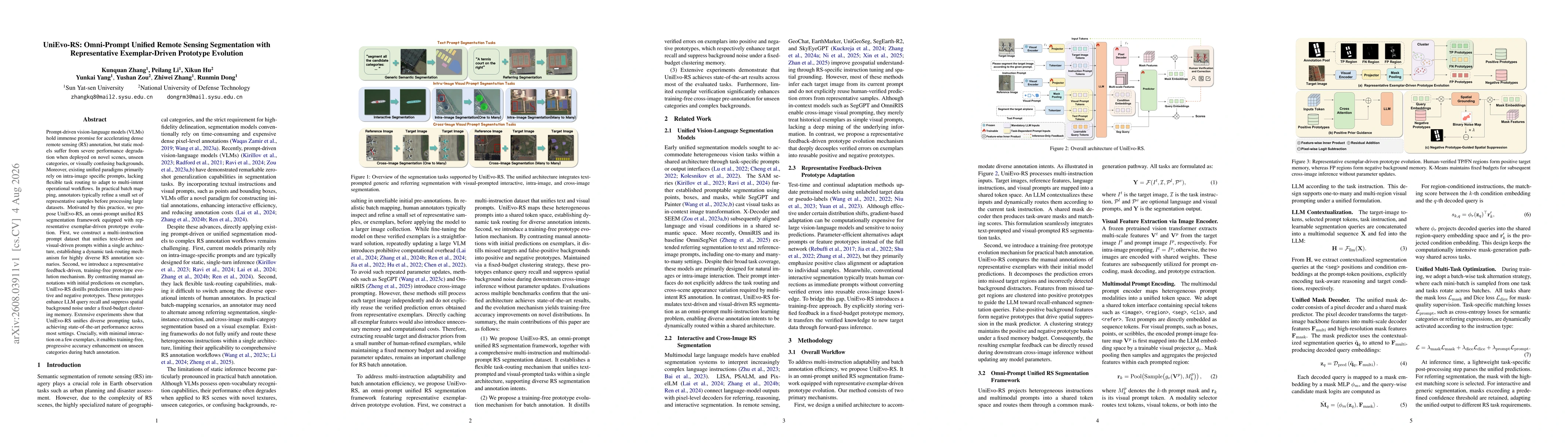 Thumbnail for UniEvo-RS: Omni-Prompt Unified Remote Sensing Segmentation with Representative Exemplar-Driven Prototype Evolution