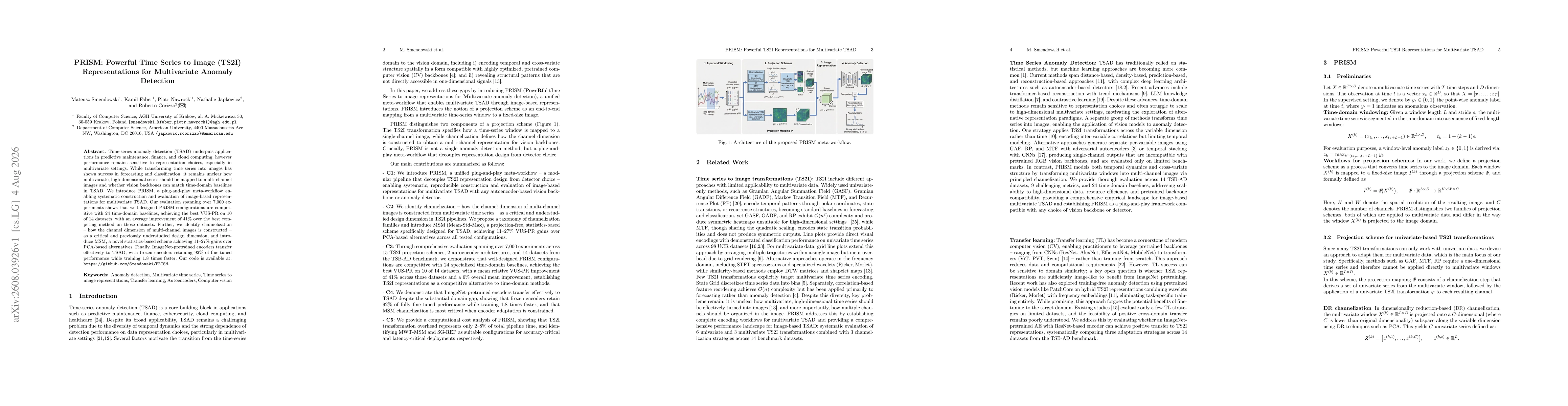Thumbnail for PRISM: Powerful Time Series to Image (TS2I) Representations for Multivariate Anomaly Detection