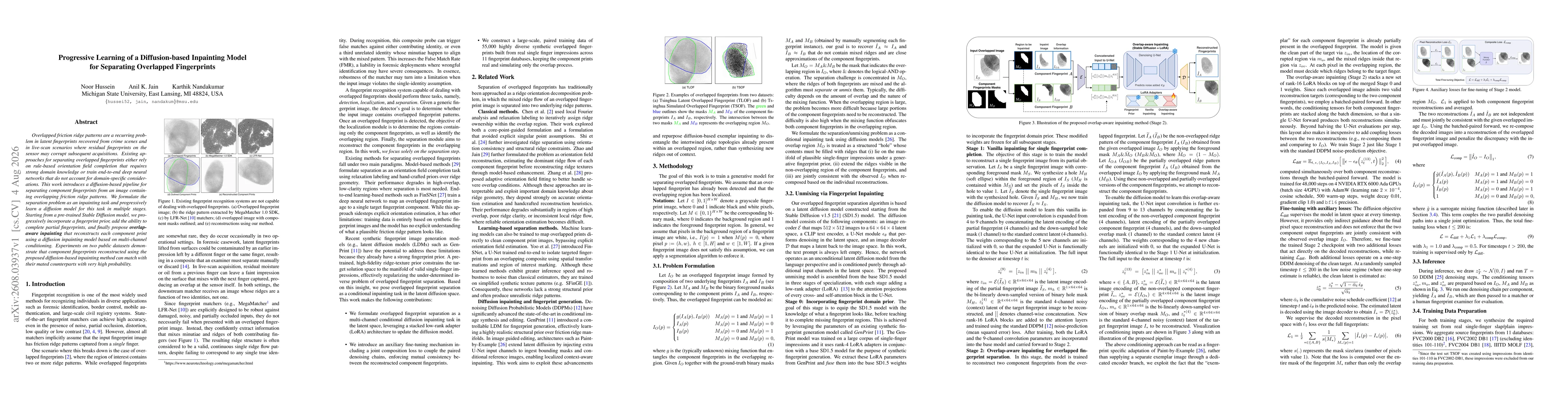 Thumbnail for Progressive Learning of a Diffusion-based Inpainting Model for Separating Overlapped Fingerprints