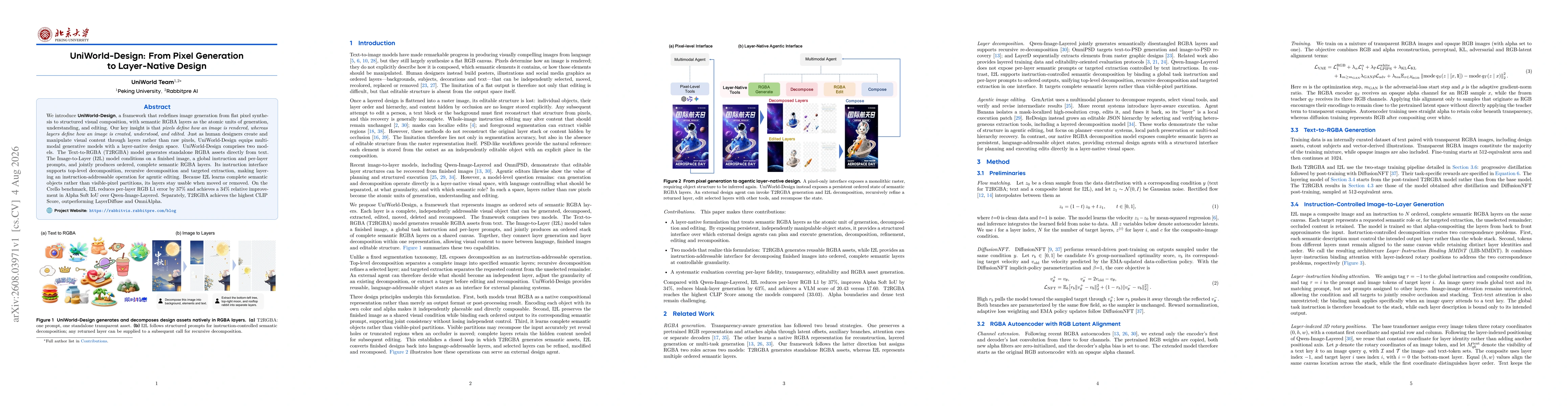 Thumbnail for UniWorld-Design: From Pixel Generation to Layer-Native Design