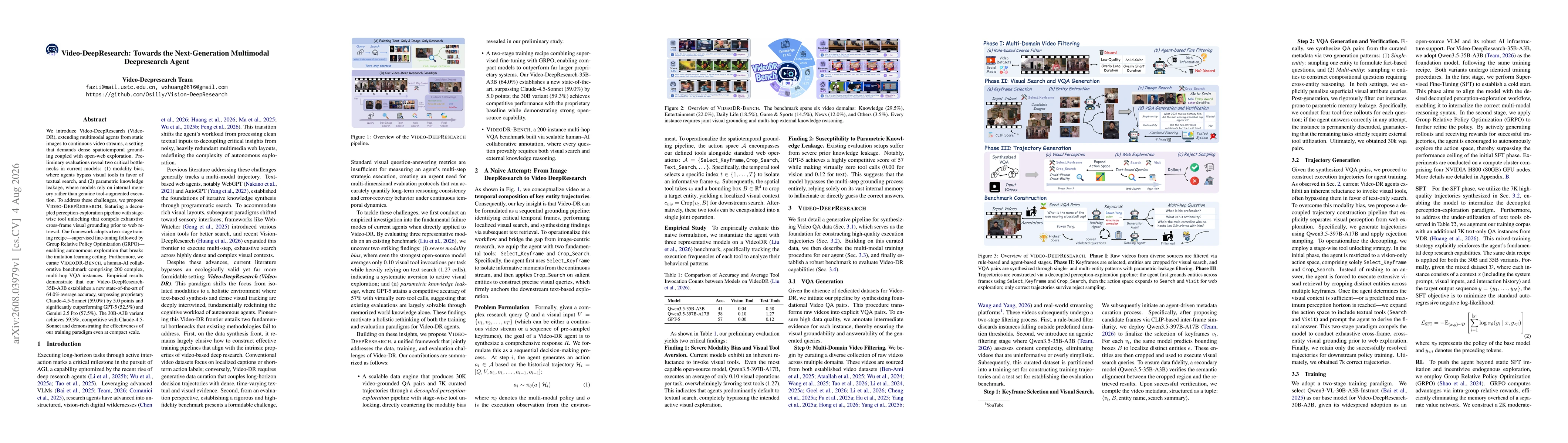Thumbnail for Video-DeepResearch: Towards the Next-Generation Multimodal Deepresearch Agent