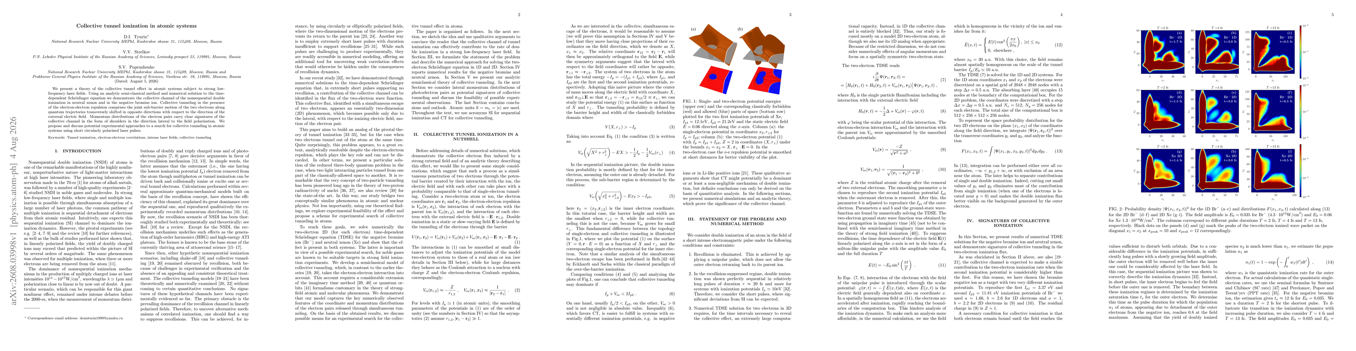 Thumbnail for Collective tunnel ionization in atomic systems