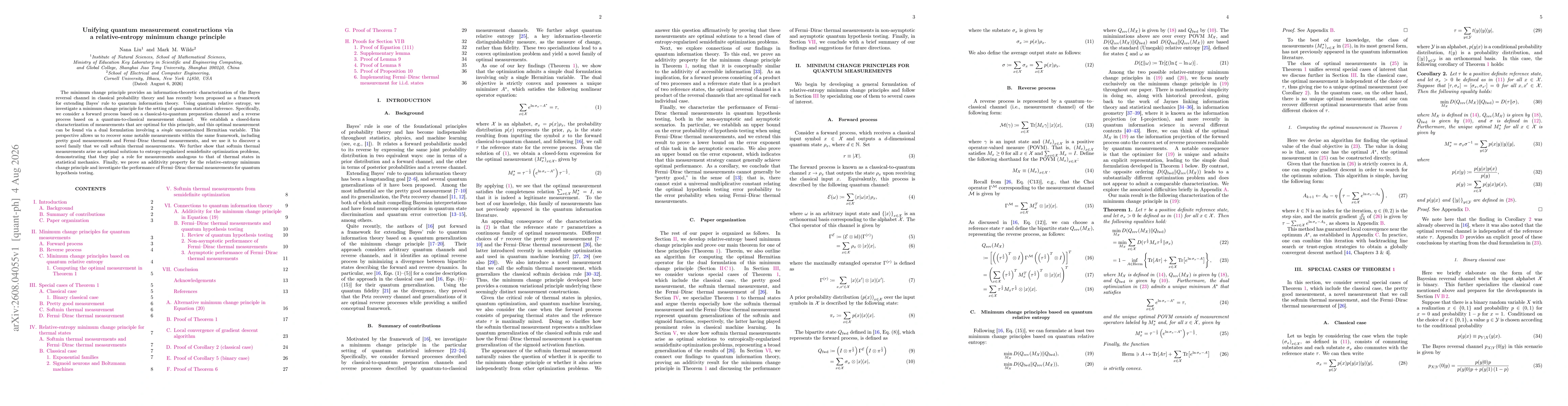 Thumbnail for Unifying quantum measurement constructions via a relative-entropy minimum change principle