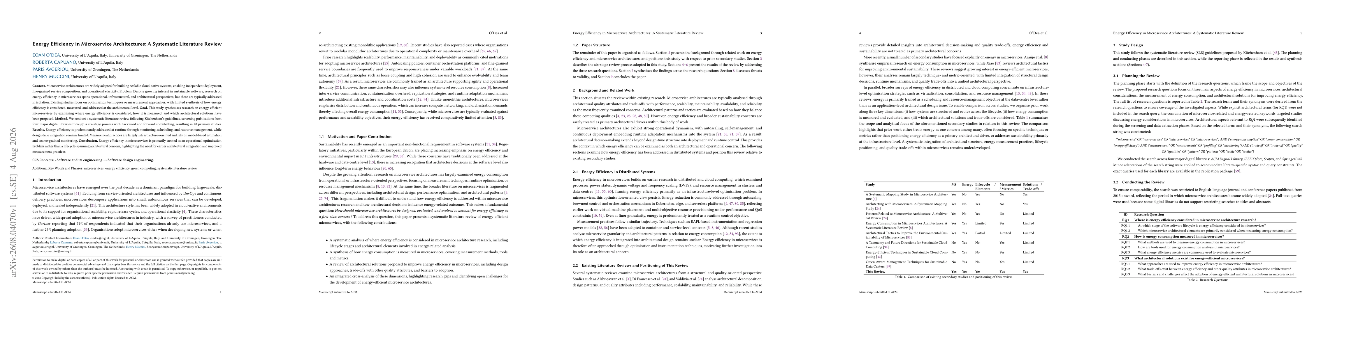Thumbnail for Energy Efficiency in Microservice Architectures: A Systematic Literature Review