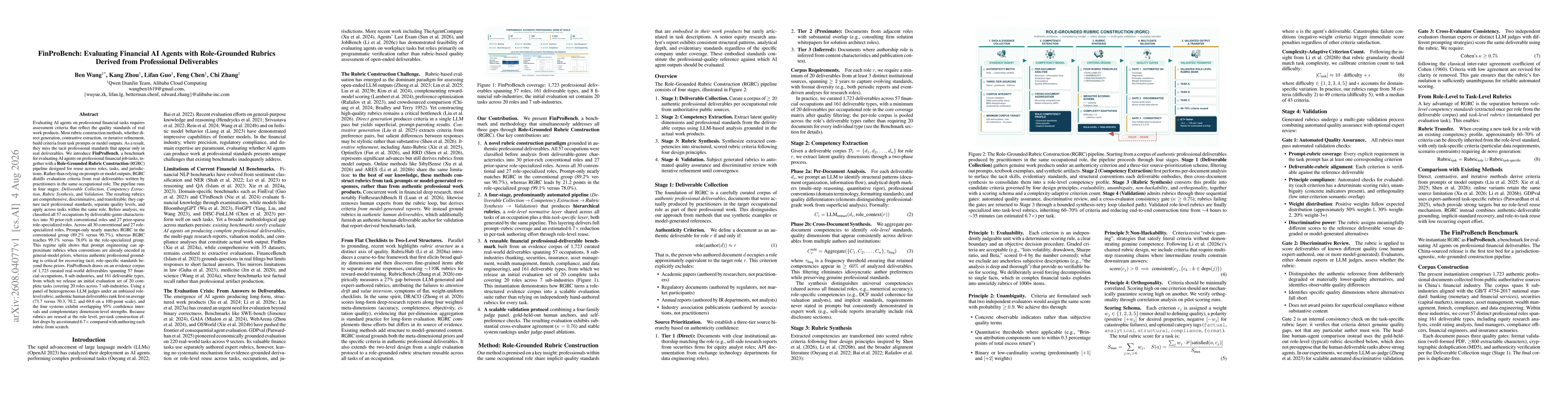 Thumbnail for FinProBench: Evaluating Financial AI Agents with Role-Grounded Rubrics Derived from Professional Deliverables