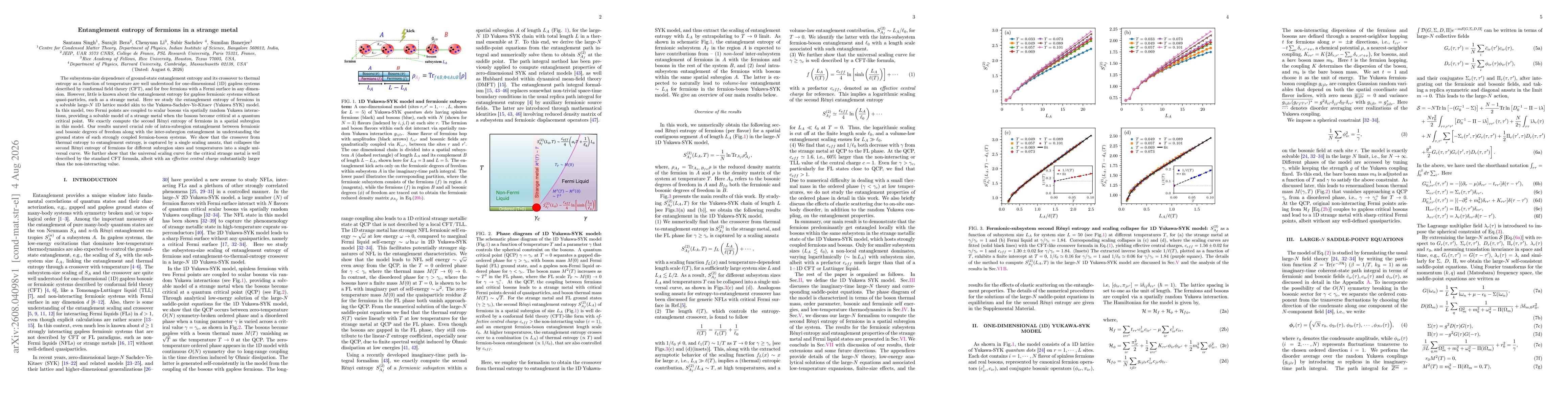 Thumbnail for Entanglement entropy of fermions in a strange metal