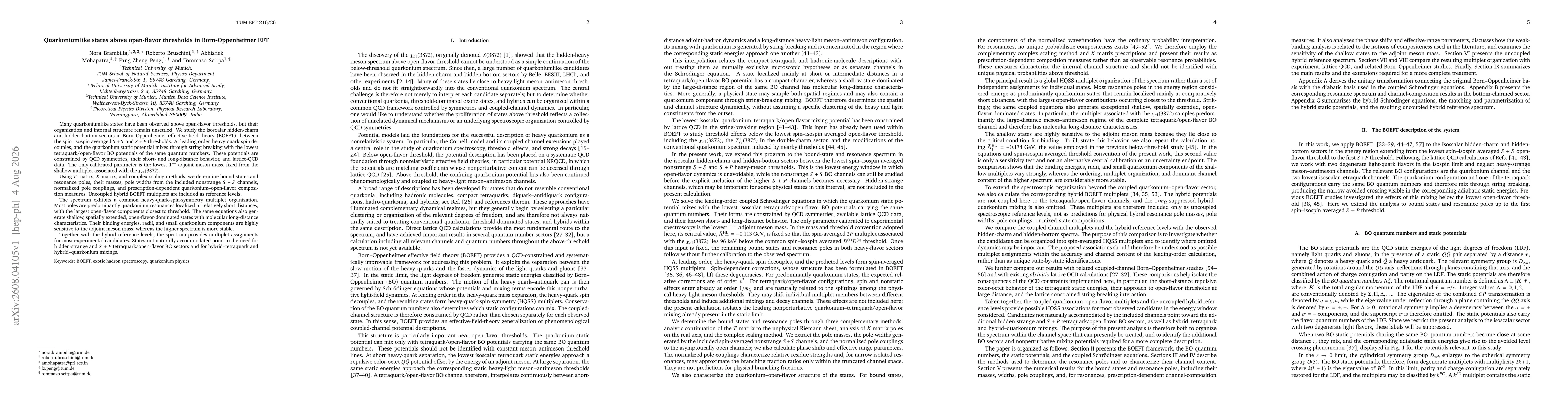 Thumbnail for Quarkoniumlike states above open-flavor thresholds in Born-Oppenheimer EFT