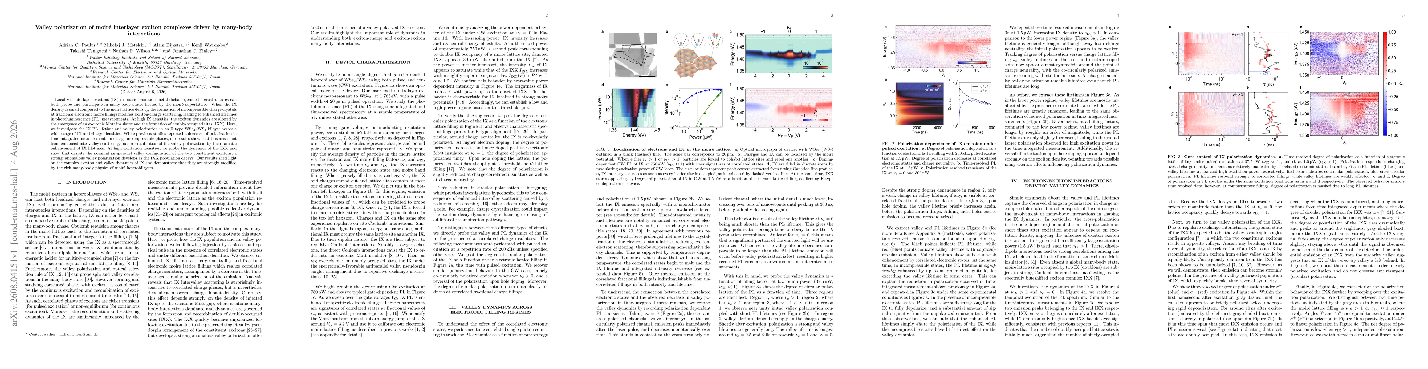 Thumbnail for Valley polarization of moiré interlayer exciton complexes driven by many-body interactions