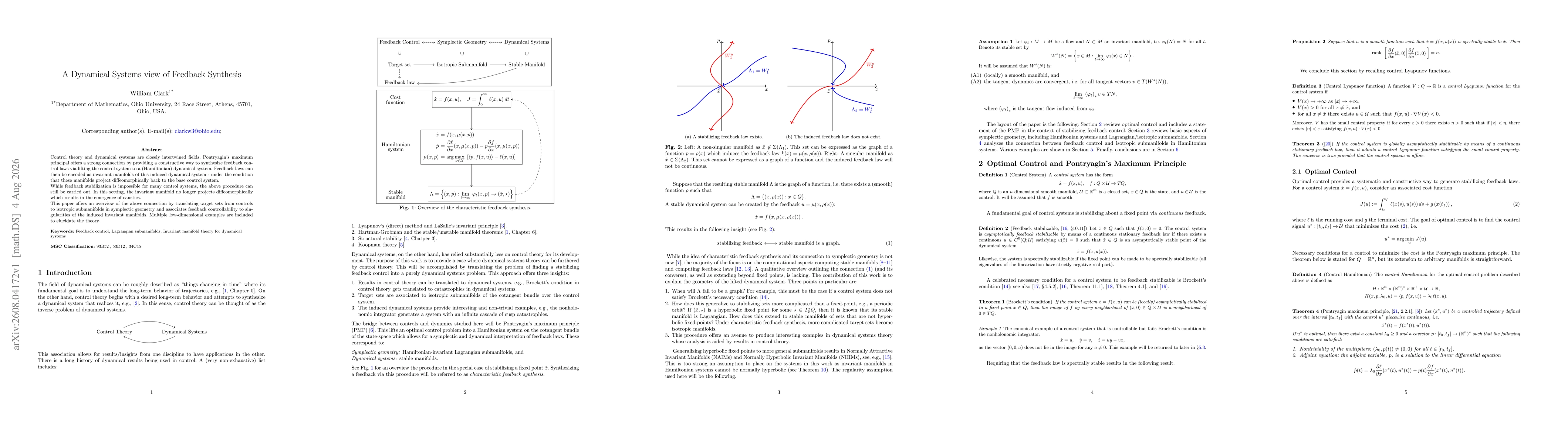 Thumbnail for A Dynamical Systems view of Feedback Synthesis