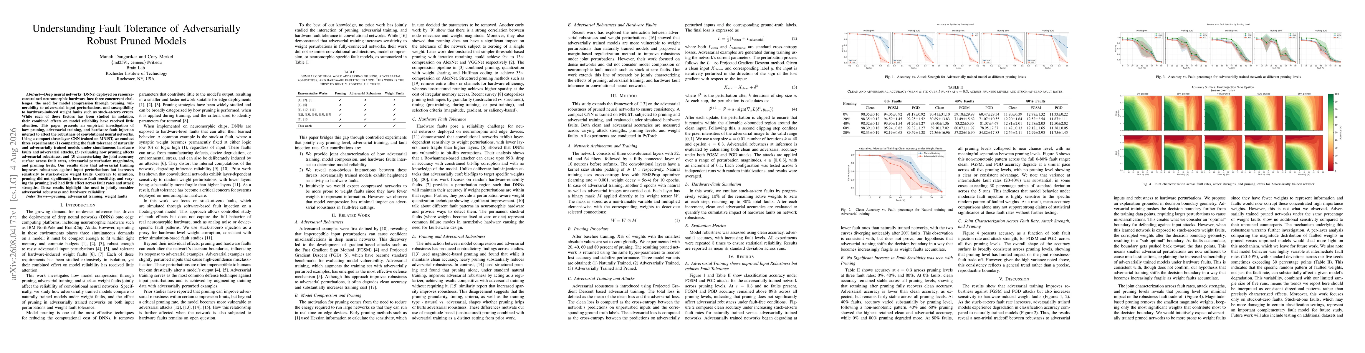 Thumbnail for Understanding Fault Tolerance of Adversarially Robust Pruned Models
