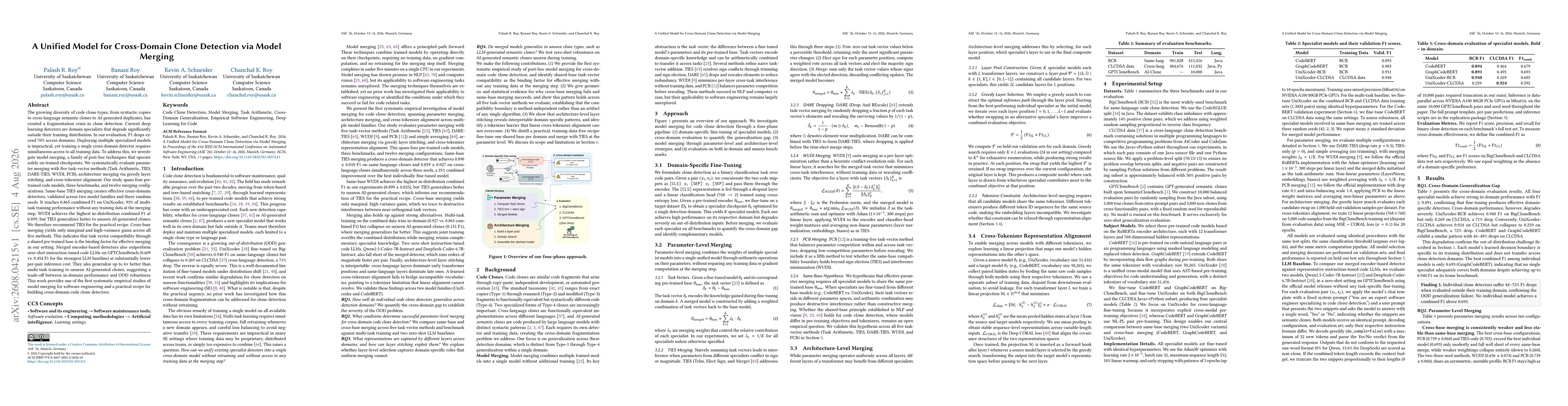 Thumbnail for A Unified Model for Cross-Domain Clone Detection via Model Merging