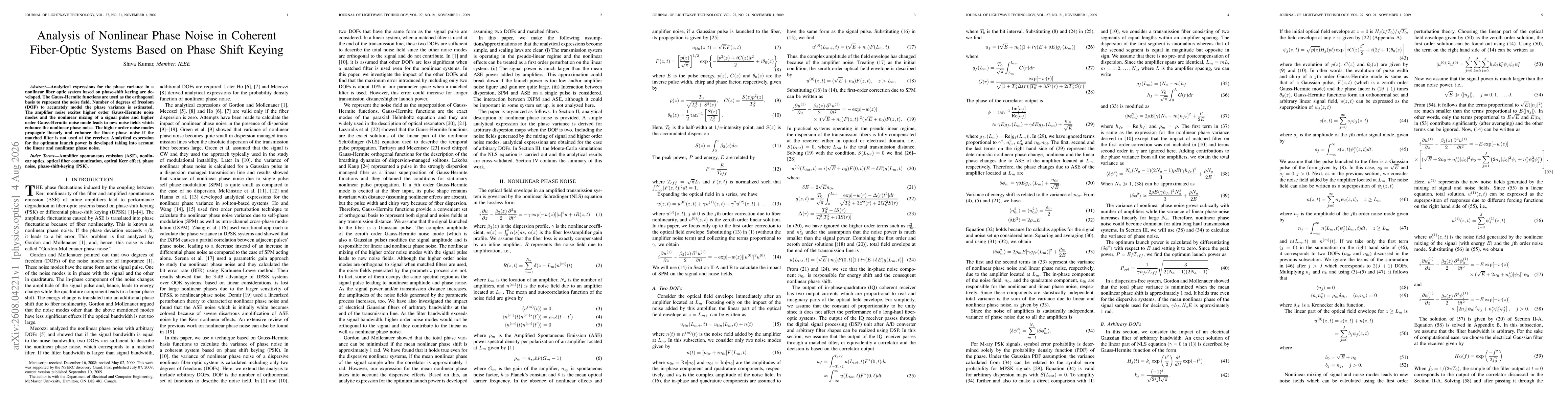 Thumbnail for Analysis of Nonlinear Phase Noise in Coherent Fiber-Optic Systems Based on Phase Shift Keying