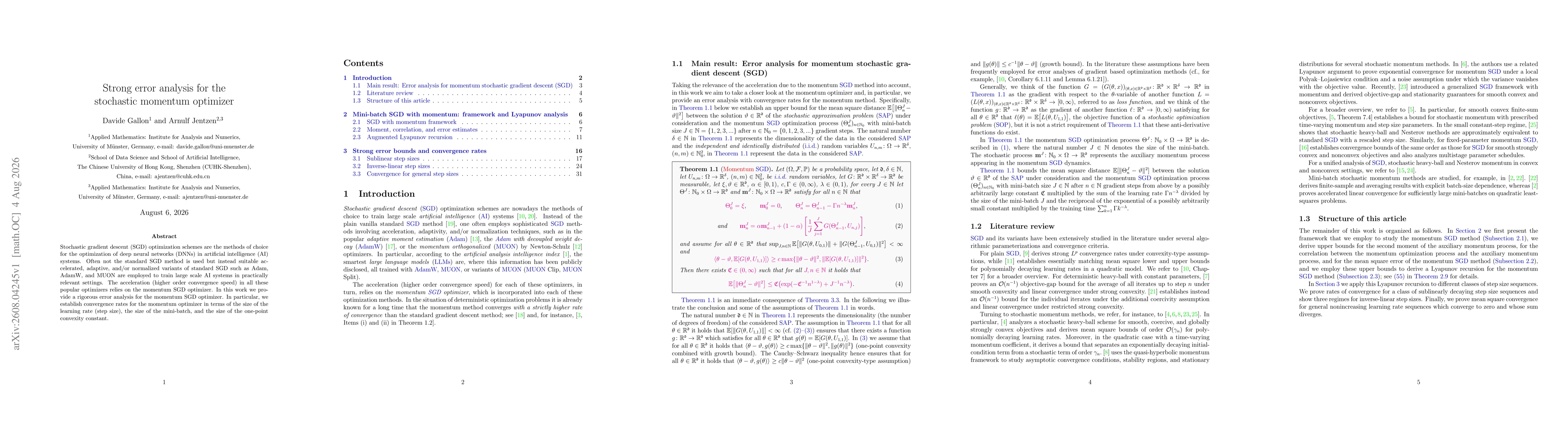 Thumbnail for Strong error analysis for the stochastic momentum optimizer