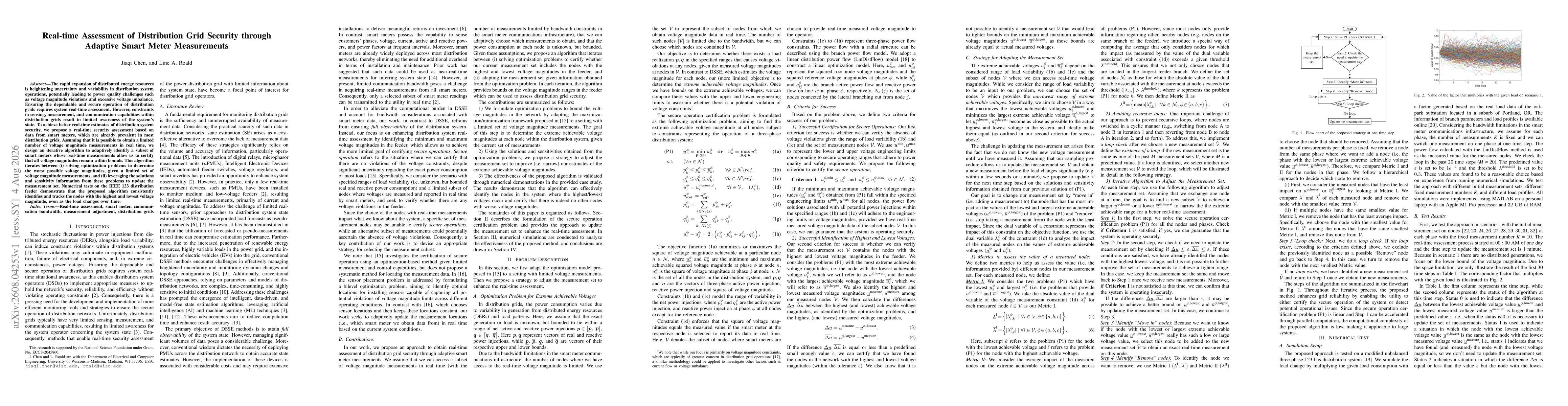 Thumbnail for Real-time Assessment of Distribution Grid Security through Adaptive Smart Meter Measurements