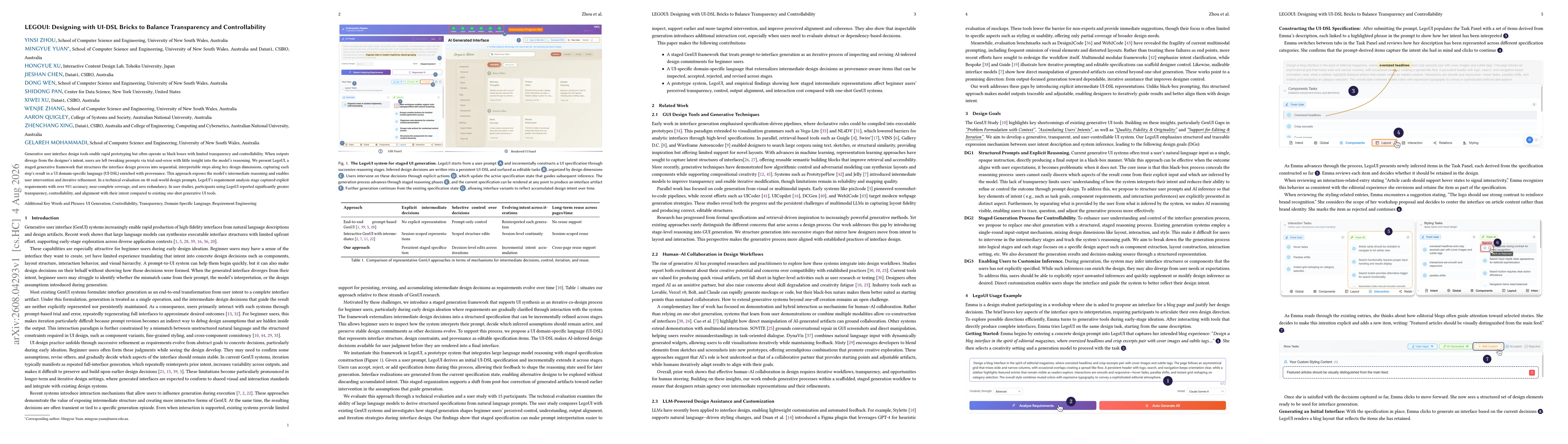 Thumbnail for LEGOUI: Designing with UI-DSL Bricks to Balance Transparency and Controllability