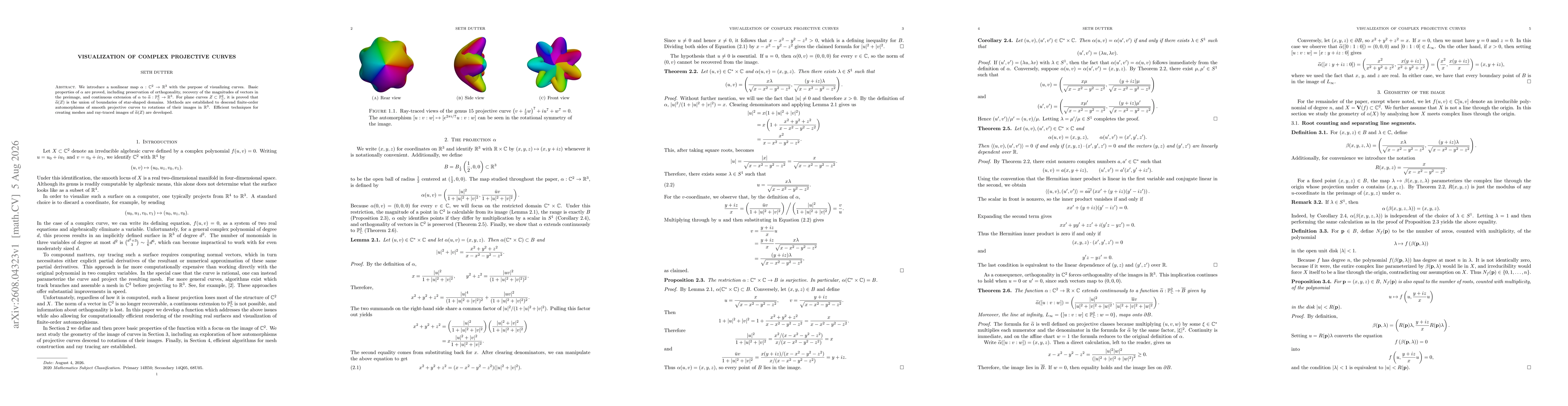 Thumbnail for Visualization of Complex Projective Curves