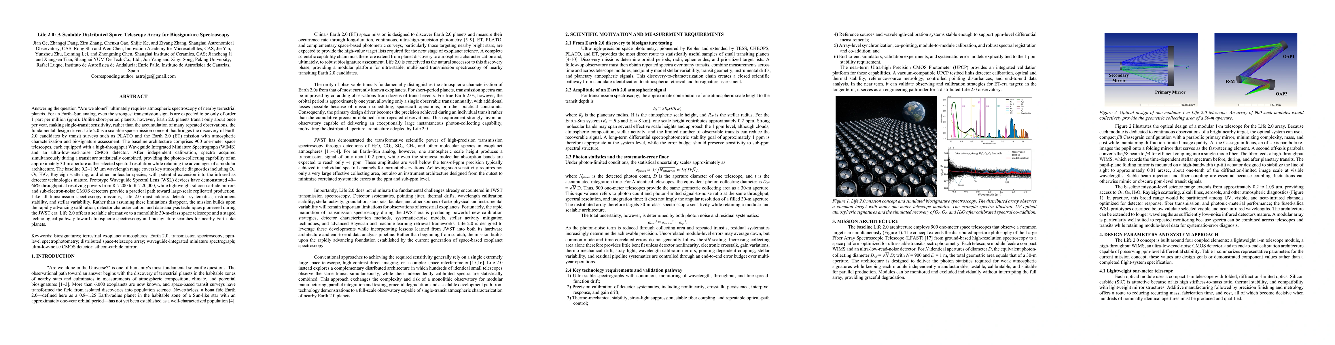 Thumbnail for Life 2.0: A Scalable Distributed Space-Telescope Array for Biosignature Spectroscopy