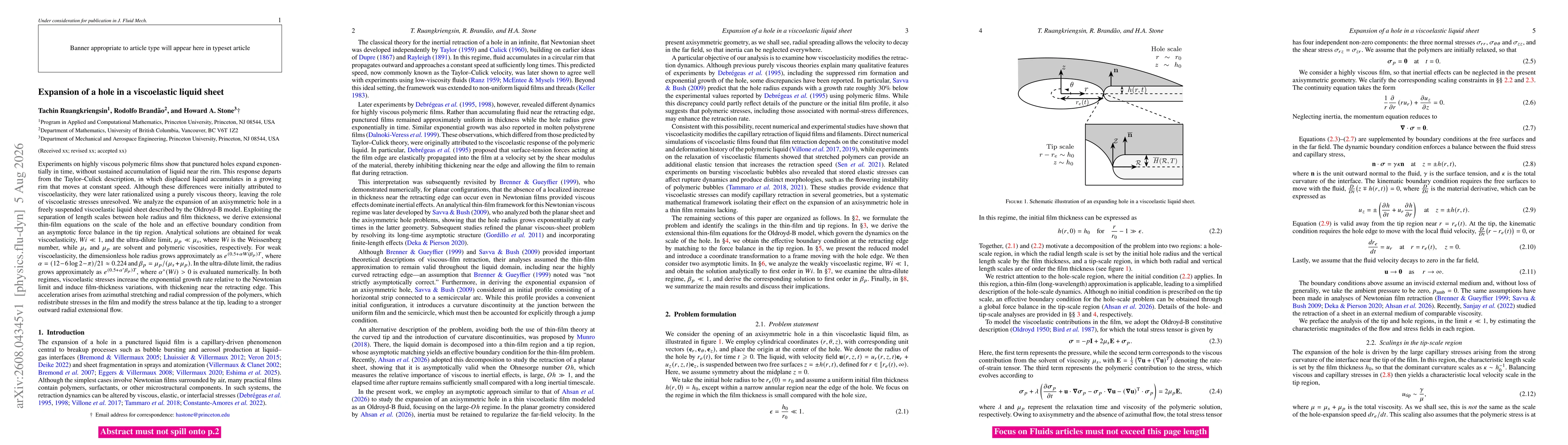 Thumbnail for Expansion of a hole in a viscoelastic liquid sheet