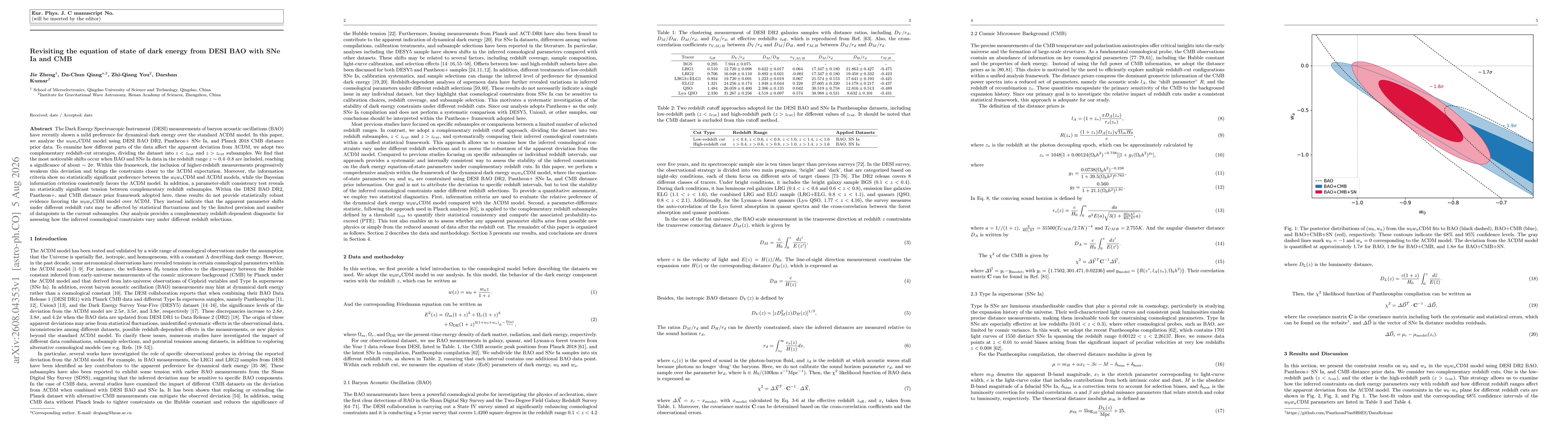 Thumbnail for Revisiting the equation of state of dark energy from DESI BAO with SNe Ia and CMB