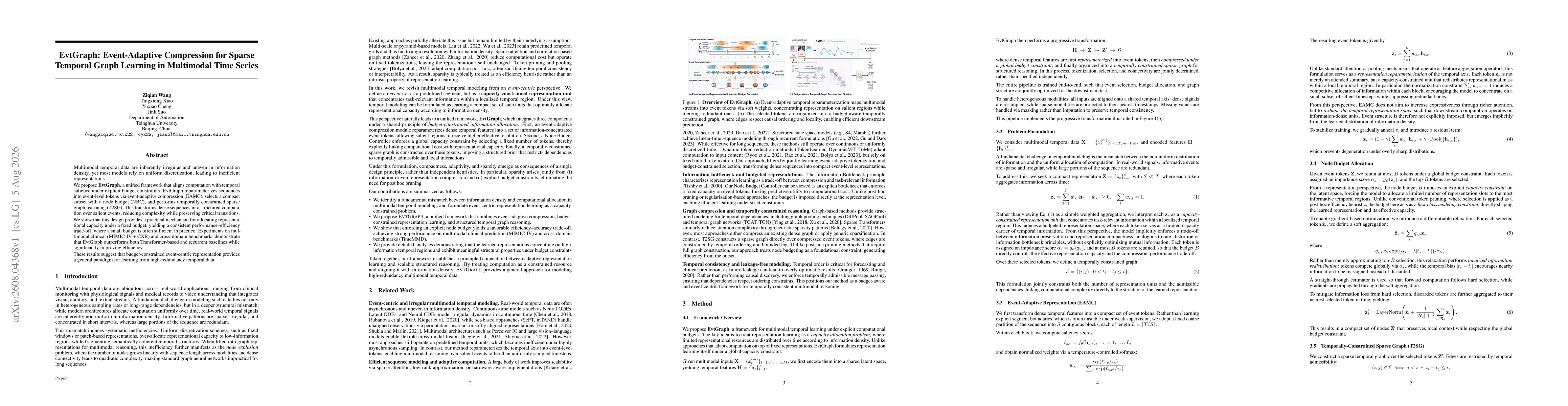 Thumbnail for EvtGraph: Event-Adaptive Compression for Sparse Temporal Graph Learning in Multimodal Time Series