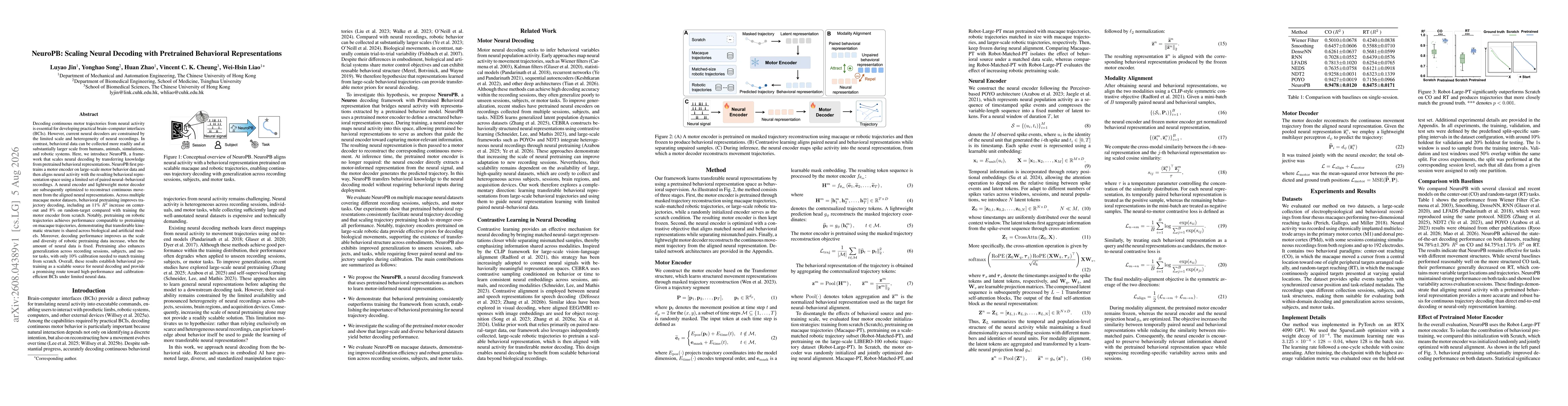 Thumbnail for NeuroPB: Scaling Neural Decoding with Pretrained Behavioral Representations