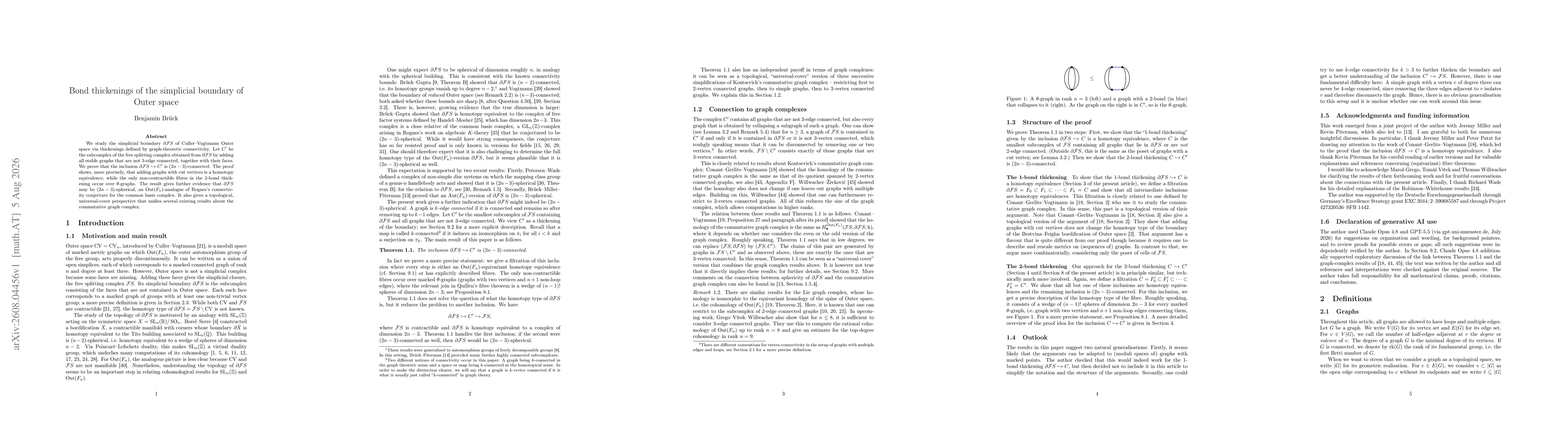 Thumbnail for Bond thickenings of the simplicial boundary of Outer space