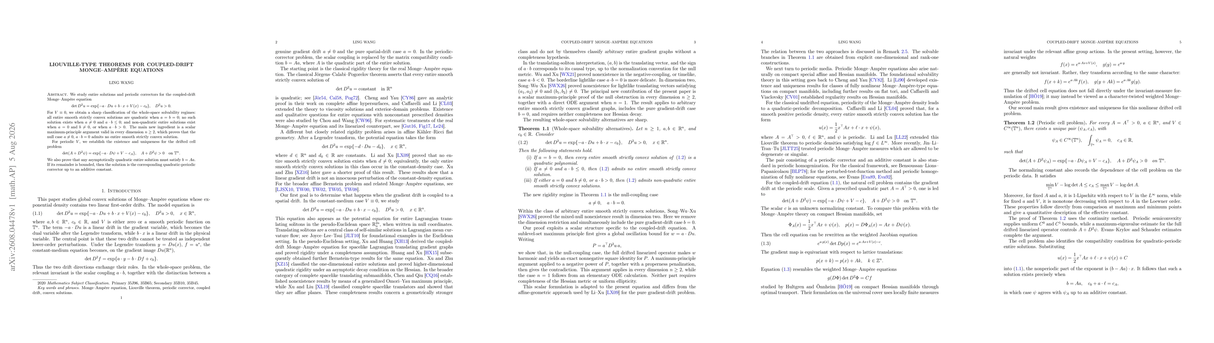 Thumbnail for Liouville-type theorems for coupled-drift Monge-Ampère equations