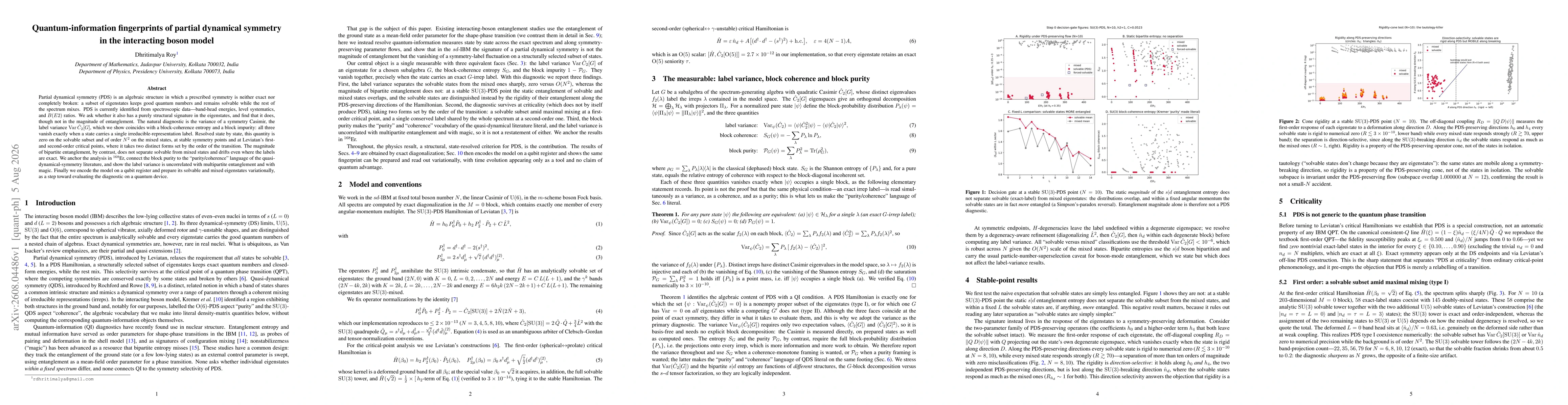 Thumbnail for Quantum-information fingerprints of partial dynamical symmetry in the interacting boson model