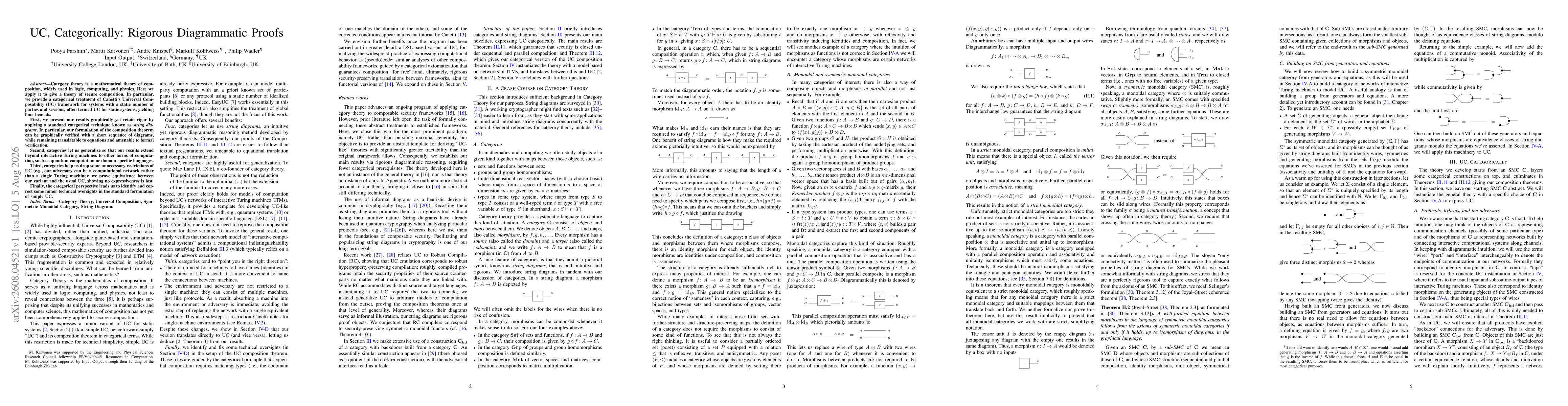 Thumbnail for UC, Categorically: Rigorous Diagrammatic Proofs