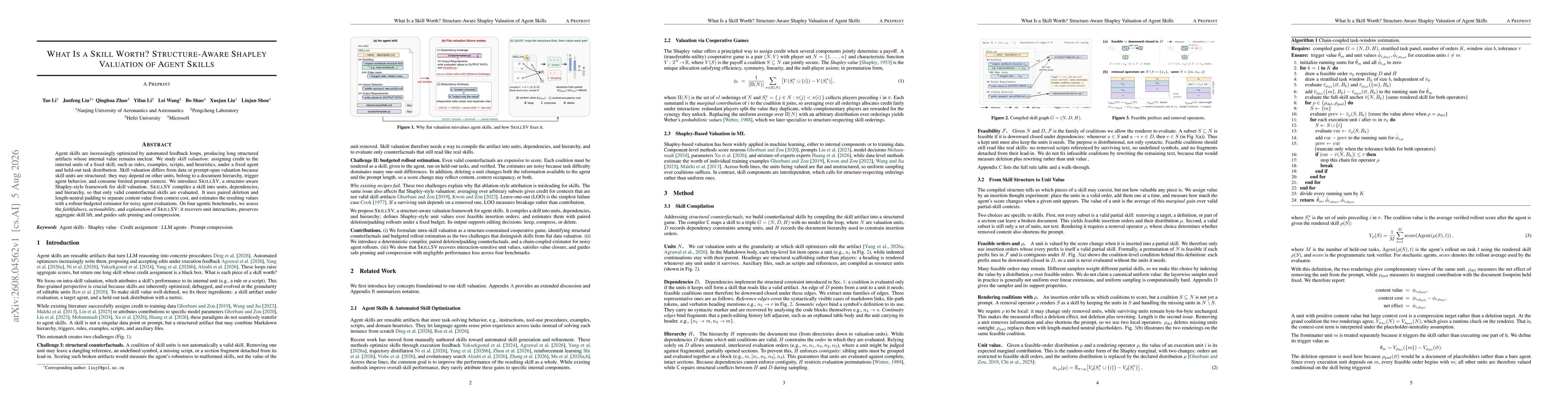 Thumbnail for What Is a Skill Worth? Structure-Aware Shapley Valuation of Agent Skills