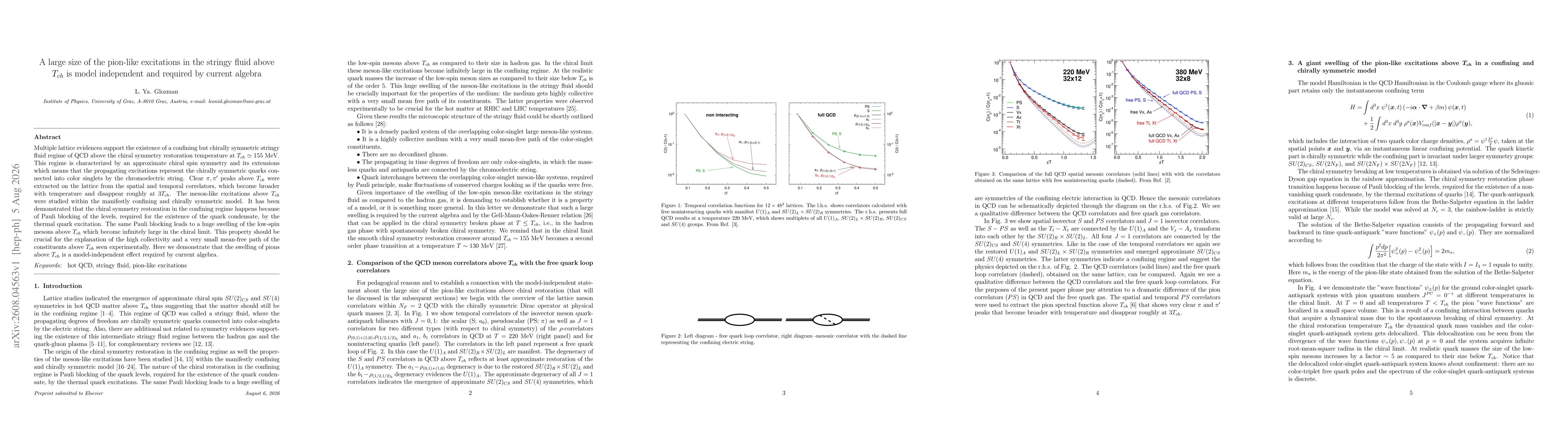 Thumbnail for A large size of the pion-like excitations in the stringy fluid above $T_{ch}$ is model independent and required by current algebra