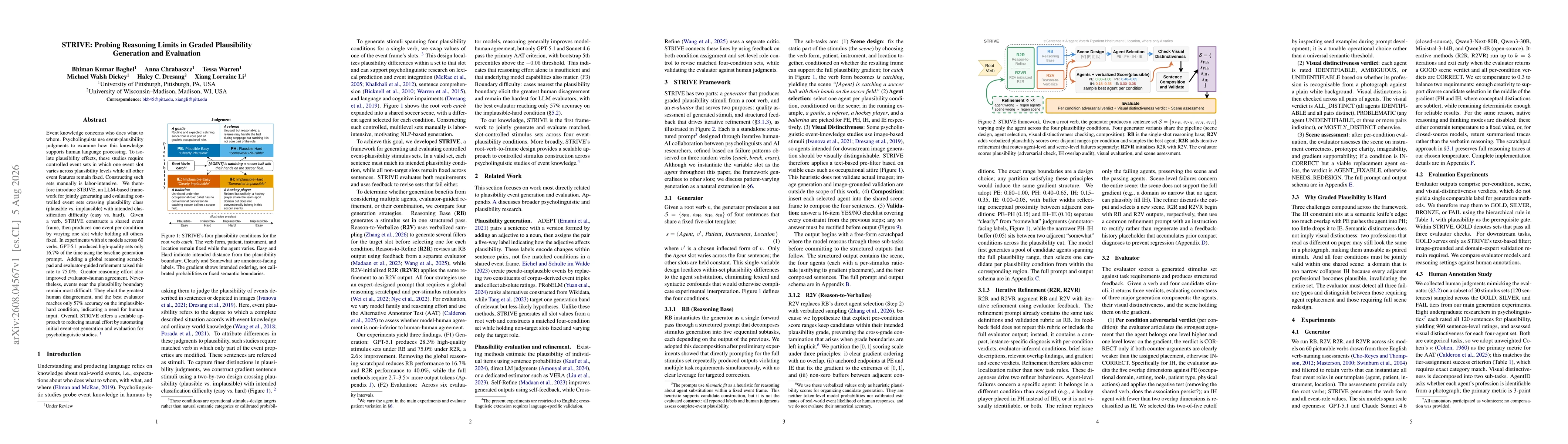 Thumbnail for STRIVE: Probing Reasoning Limits in Graded Plausibility Generation and Evaluation