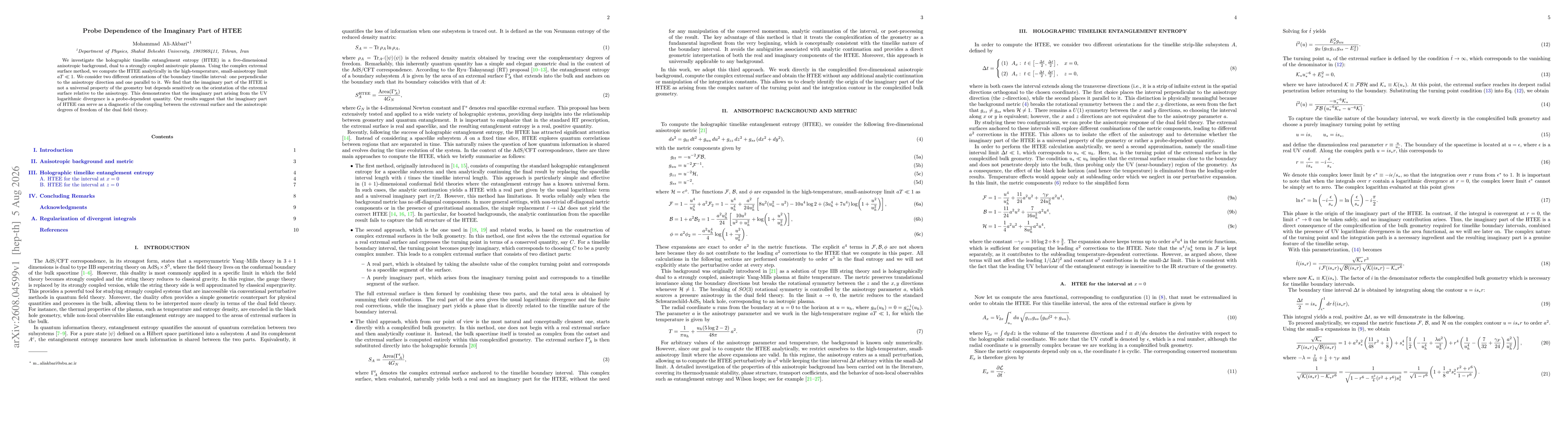 Thumbnail for Probe Dependence of the Imaginary Part of HTEE