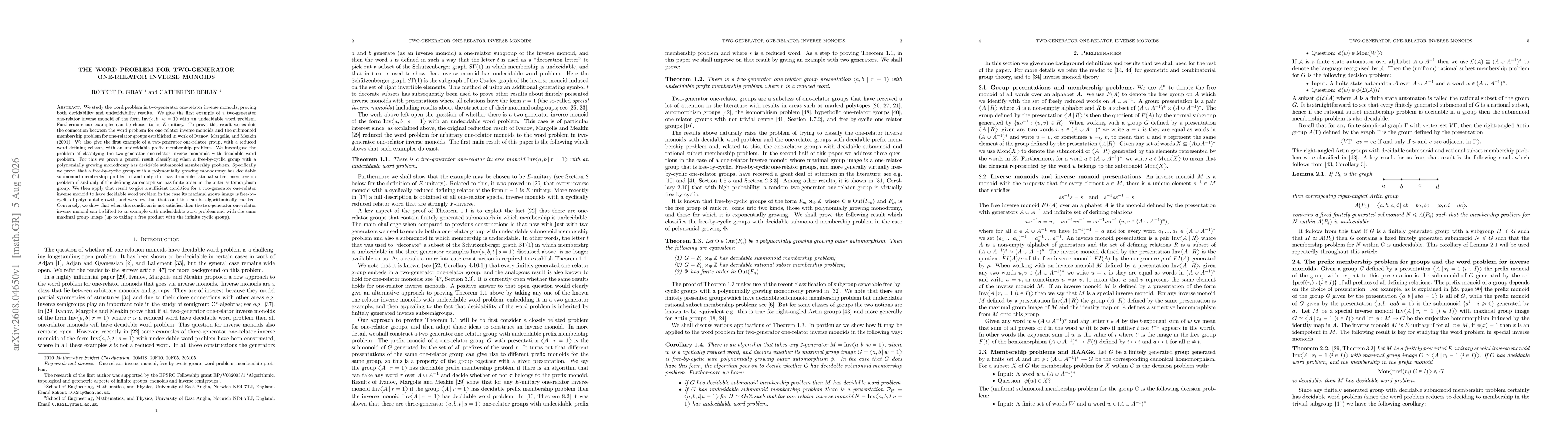 Thumbnail for The word problem for two-generator one-relator inverse monoids